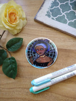 Zodiac Witch Sticker - Holographic Circle